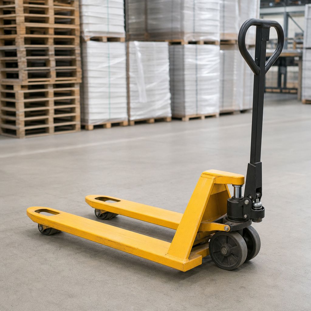 Gabelhubwagen Ein Bild zum Thema Gabelhubwagen im Industrie Kontext